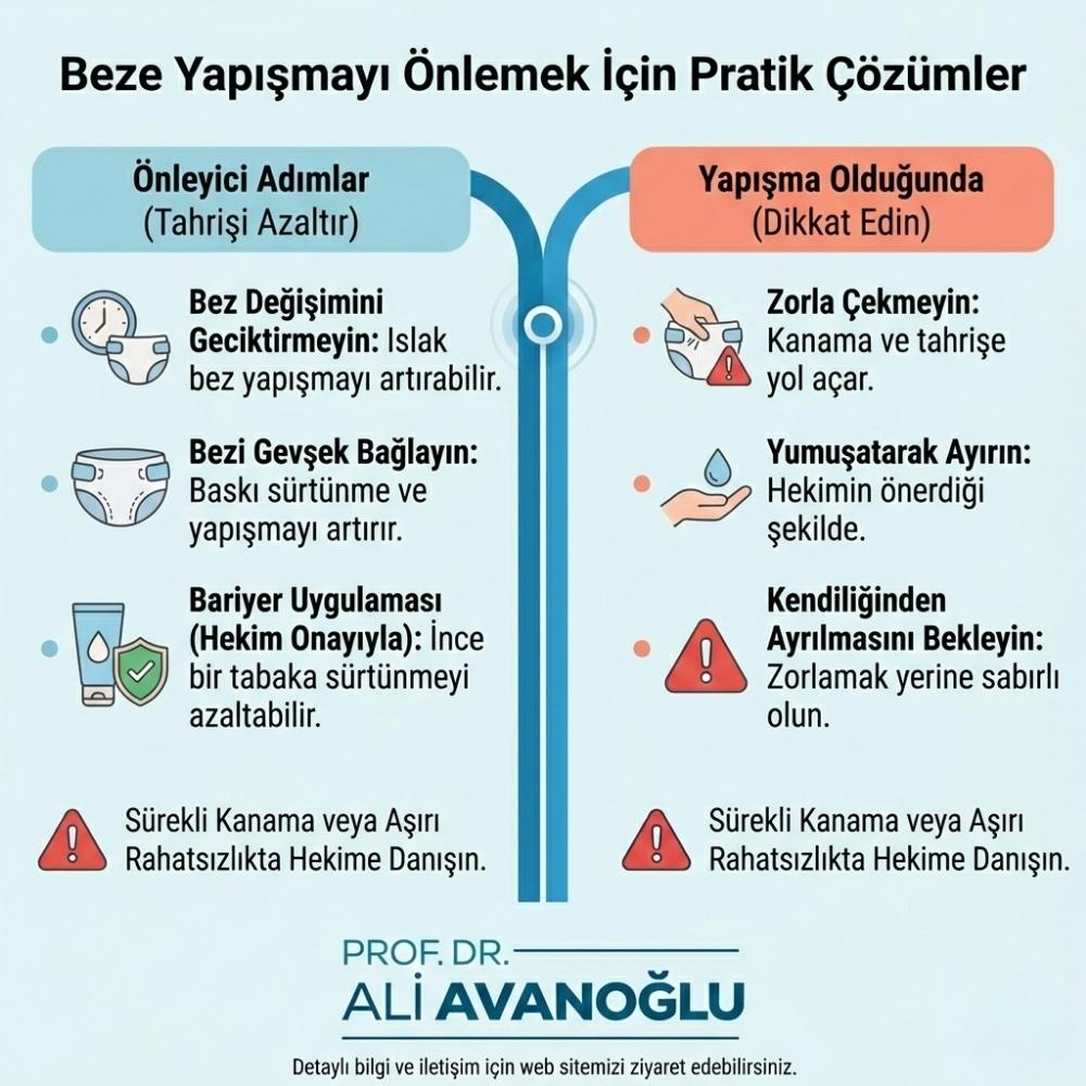 Sünnetten sonra yapışmaması için ne yapmalı.