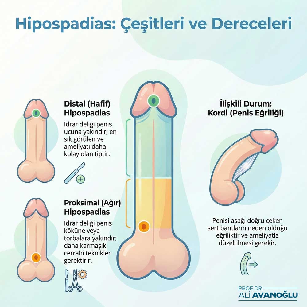 Hipospadiasın Çeşitleri ve Dereceleri